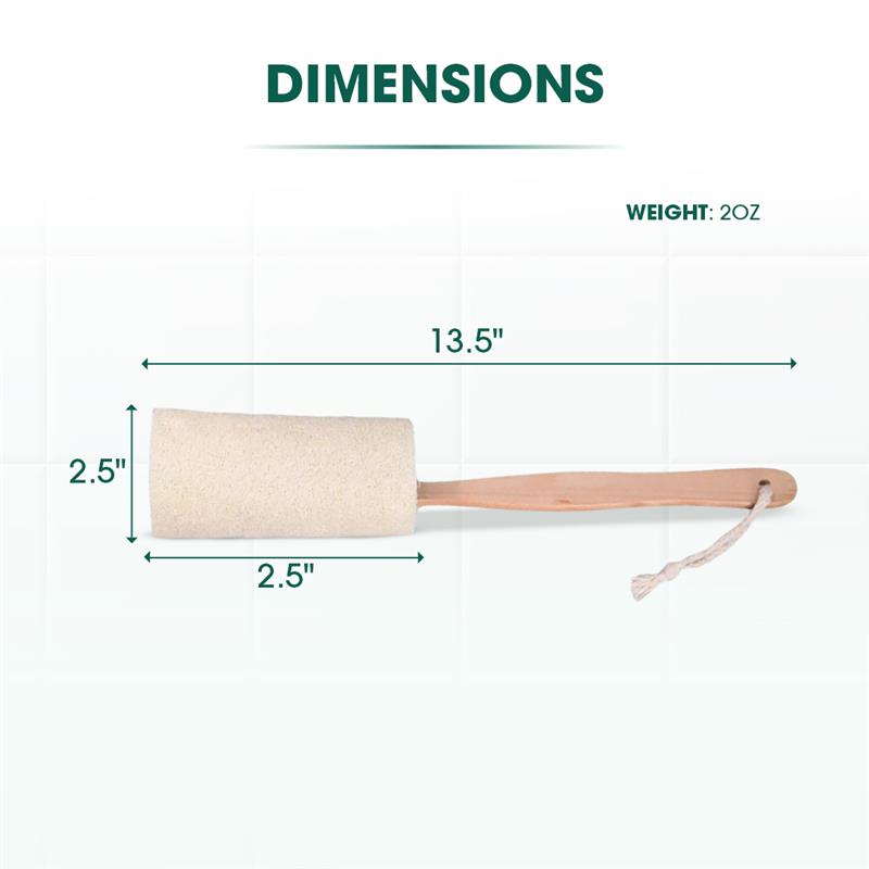 Natural Loofah Bath Brush w/Long Handle.