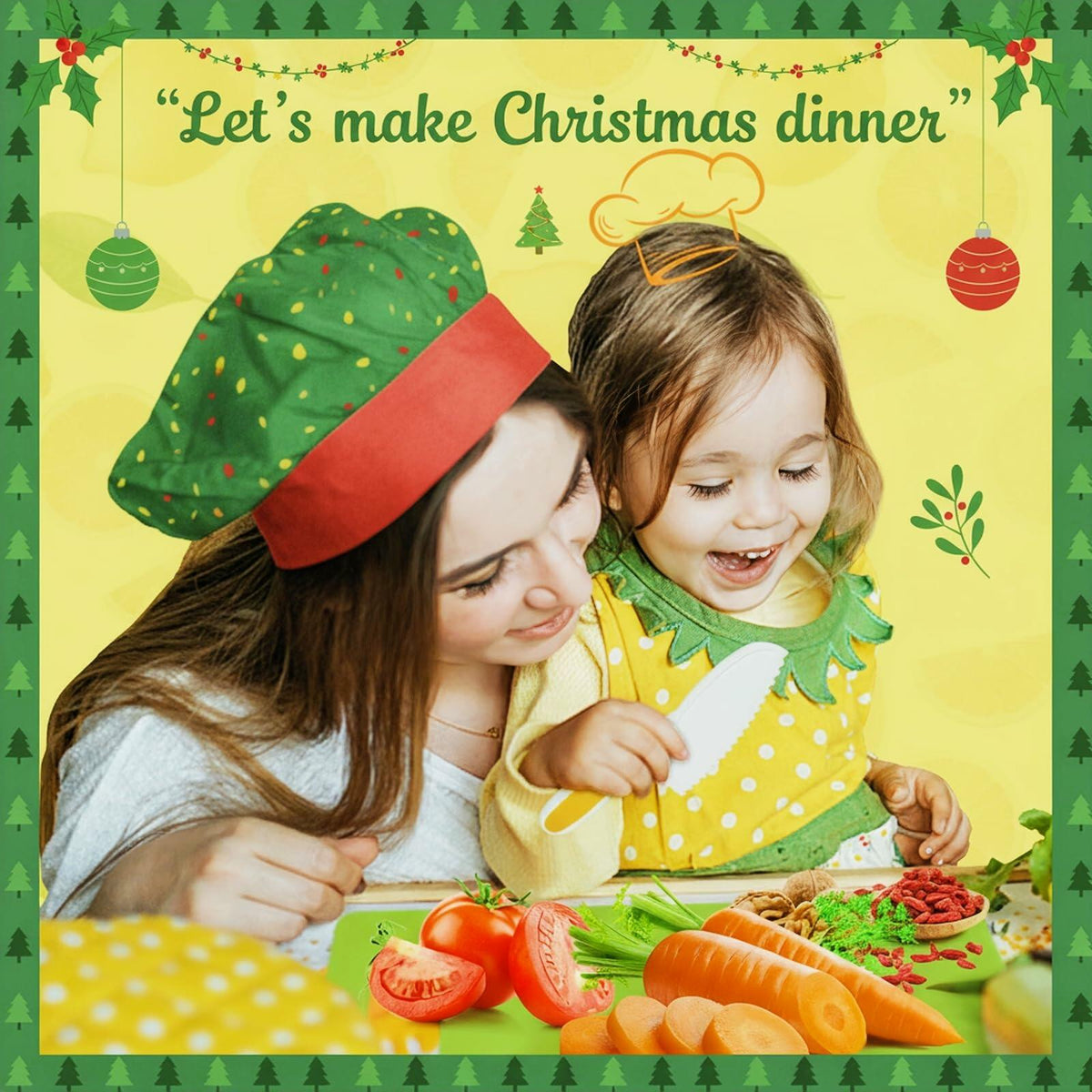 Suhctuptx 28PCS Toddler Knife Set Kids Kitchen Knives Crocodile Color Safe