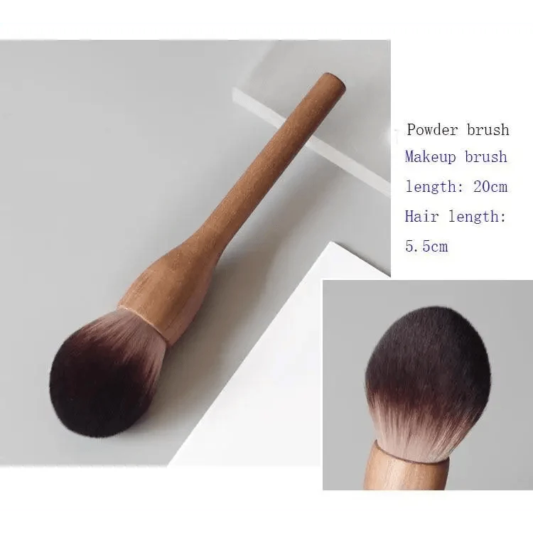 Vintage Style 1Pcs European Wood Handle Makeup Brush High Quality Loose Powder Brush Foundation Brush Super Soft Theatre Makeup