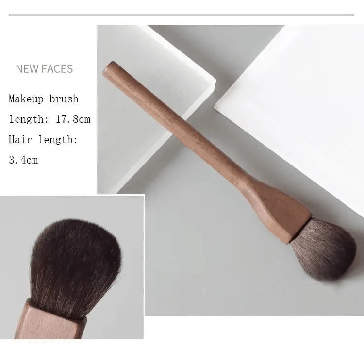 Vintage Style 1Pcs European Wood Handle Makeup Brush High Quality Loose Powder Brush Foundation Brush Super Soft Theatre Makeup